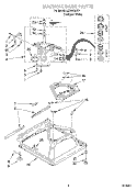 MACHINE BASE Diagram and Parts List for LXR6432JQ1  Whirlpool Washer