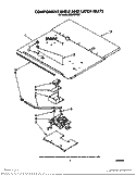 COMPONENT SHELF AND LATCH Diagram and Parts List for BES730WW0  Whirlpool Wall Oven