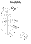 FREEZER LINER Diagram and Parts List for TS22AWXBN00  Whirlpool Refrigerator