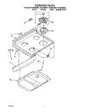 COOKTOP Diagram and Parts List for RF302BXXN1  Whirlpool Range