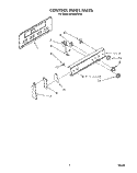 CONTROL PANEL , LITERATURE Diagram and Parts List for RF302BXVG3  Whirlpool Range