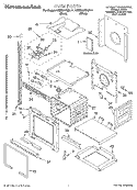 OVEN, LITERATURE Diagram and Parts List for KEBS247DBL11  KitchenAid Wall Oven