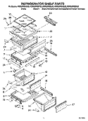 REFRIGERATOR SHELF PARTS Diagram and Parts List for KSRS25RSBL00  KitchenAid Refrigerator