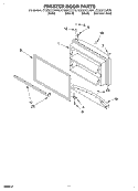 FREEZER DOOR Diagram and Parts List for GT22DCXJB00  Whirlpool Refrigerator
