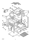 OVEN Diagram and Parts List for SF317PEYW0  Whirlpool Range