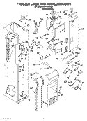 FREEZER LINER AND AIR FLOW PARTS Diagram and Parts List for KSSP42QMS03  KitchenAid Refrigerator