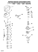 MOTOR AND ICE CONTAINER PARTS Diagram and Parts List for ED2FHAXSB00  Whirlpool Refrigerator
