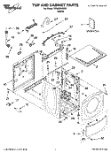 Part Location Diagram of 8540557 Whirlpool BRACE