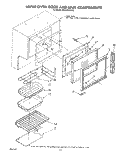 UPPER OVEN DOOR AND UNIT Diagram and Parts List for RE960PXVW0  Whirlpool Range
