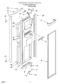 FREEZER DOOR Diagram and Parts List for GD25SFXHS02  Whirlpool Refrigerator