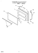 FREEZER DOOR Diagram and Parts List for RT18AKXJN00  Roper Refrigerator