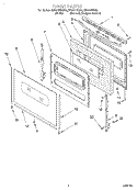 DOOR Diagram and Parts List for SF325PEGZ4  Whirlpool Range