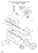MOTOR AND ICE CONTAINER Diagram and Parts List for 7ED27DQXDN02  Whirlpool Refrigerator