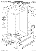 CABINET PARTS Diagram and Parts List for KSSS36FKT02  KitchenAid Refrigerator