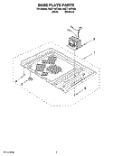 BASE PLATE PARTS Diagram and Parts List for AMC7159TAS0  Whirlpool Microwave