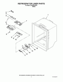 REFRIGERATOR LINER PARTS Diagram and Parts List for GX2SHBXVB04  Whirlpool Refrigerator