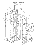 FREEZER DOOR Diagram and Parts List for KSRF36DTX02  KitchenAid Refrigerator