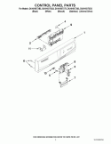 CONTROL PANEL PARTS Diagram and Parts List for DU1015XTXQ3  Whirlpool Dishwasher