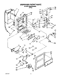 DISPENSER FRONT Diagram and Parts List for 8ED22RQXXW00  Whirlpool Refrigerator