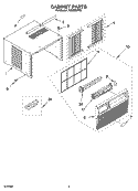 CABINET PARTS Diagram and Parts List for ACQ082PR2  Whirlpool Air Conditioner