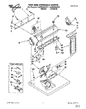 TOP & CONSOLE, LIT/OPTIONAL Diagram and Parts List for LGR5638AN1  Whirlpool Dryer