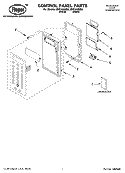CONTROL PANEL PARTS Diagram and Parts List for MHE14XMB4  Roper Microwave