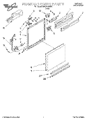 FRAME AND CONSOLE Diagram and Parts List for DP920QWDB5  Whirlpool Dishwasher