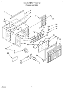 CABINET Diagram and Parts List for ACM122XF0  Whirlpool Air Conditioner