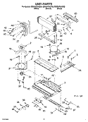UNIT Diagram and Parts List for GB2SHKXKQ00  Whirlpool Refrigerator