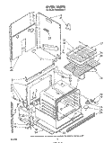 OVEN Diagram and Parts List for RS600BXK2  Whirlpool Range
