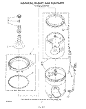 AGITATOR, BASKET AND TUB Diagram and Parts List for LA6500XSW0  Whirlpool Washer