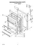REFRIGERATOR DOOR, LIT/OPTIONAL Diagram and Parts List for ET18SKRAW01  Whirlpool Refrigerator