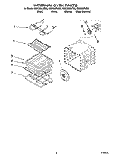 INTERNAL OVEN PARTS Diagram and Parts List for GSC308PJB05  Whirlpool Microwave Oven Combo