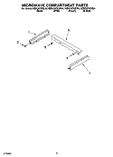 MICROWAVE COMPARTMENT PARTS Diagram and Parts List for KEMC307KBL04  KitchenAid Microwave Oven Combo