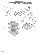 OVEN Diagram and Parts List for KERC507HBS4  KitchenAid Range