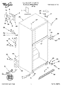 CABINET, LITERATURE Diagram and Parts List for 3VET19GMFW03  Whirlpool Refrigerator