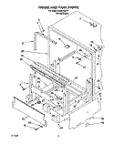 FRAME AND TANK Diagram and Parts List for 4KUDC220T5  KitchenAid Dishwasher
