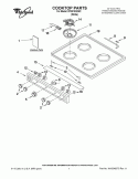 COOKTOP PARTS Diagram and Parts List for RF3010XEW2  Whirlpool Range