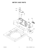 METER CASE PARTS Diagram and Parts List for CAE2743BQ0  Whirlpool Washer