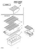 SHELF PARTS, OPTIONAL PARTS Diagram and Parts List for IT18DKXRQ00  Inglis Refrigerator