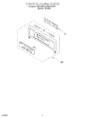 CONTROL PANEL, LITERATURE Diagram and Parts List for RMC275PDB1  Whirlpool Microwave Oven Combo