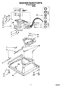 MACHINE BASE PARTS Diagram and Parts List for IP41000  Inglis Washer