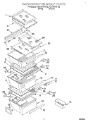 REFRIGERATOR SHELF Diagram and Parts List for 7GD27DFXFT02  Whirlpool Refrigerator