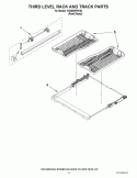 THIRD LEVEL RACK AND TRACK PARTS Diagram and Parts List for KUDE60FXPA3  KitchenAid Dishwasher