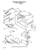 FREEZER LINER PARTS Diagram and Parts List for GX5FHDXVQ06  Whirlpool Refrigerator