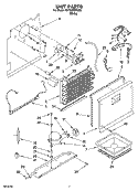 UNIT PARTS, OPTIONAL PARTS (NOT INCLUDED) Diagram and Parts List for EV181NZRQ00  Whirlpool Freezer