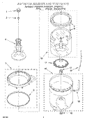 AGITATOR, BASKET AND TUB Diagram and Parts List for RAB5232EN1  Roper Washer