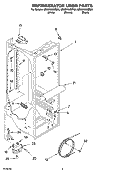 REFRIGERATOR LINER PARTS Diagram and Parts List for GD5SHAXMT00  Whirlpool Refrigerator