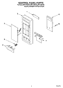 Part Location Diagram of 815197 Whirlpool Control Panel - White