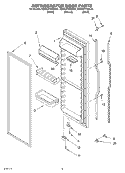 REFRIGERATOR DOOR Diagram and Parts List for KSRG27FKBT01  KitchenAid Refrigerator